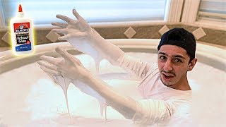 I Spent 24 Hours In Glue & It Was A Huge Mistake... Glue Bath