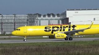 First Flight NEW A321 for SPIRIT Airlines - Takeoff & Landing at XFW