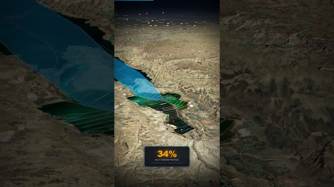 Dead Sea's 34% Salt Can't Save It Now #science #shocking