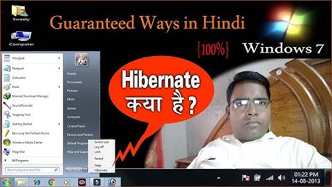 What Is Hibernate In Windows 7 , 8 &10 || Complete Exp.  Hibernate Window 7 in Hindi