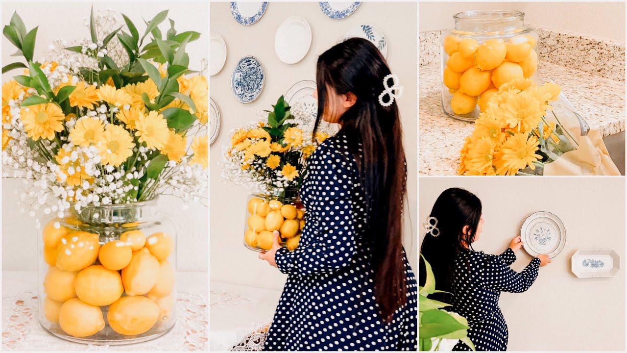 NUEVO DECORA CONMIGO COMEDOR PEQUEÑO PARA VERÁNO🍋| Como hacer un collage de platos 💙| Ana Quintero