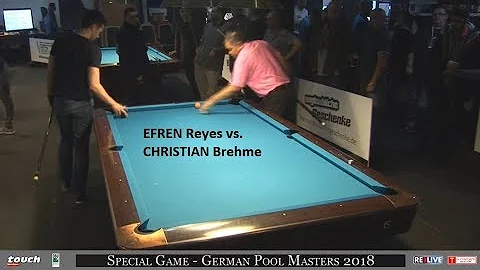 Money Game Efren Reyes vs. Christian Brehme Race to 9 - German Pool Masters powered by REELIVE