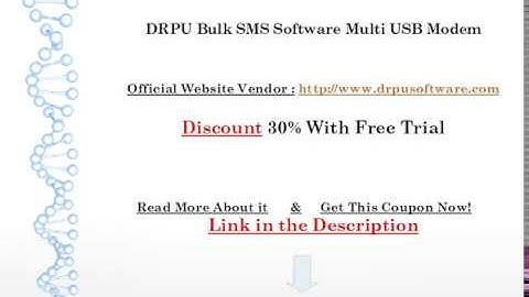 30% Discount | DRPU Bulk SMS Software Multi USB Modem