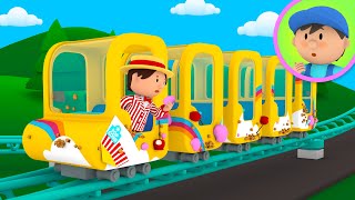 a roller coaster goes to carls car wash cartoon for kids