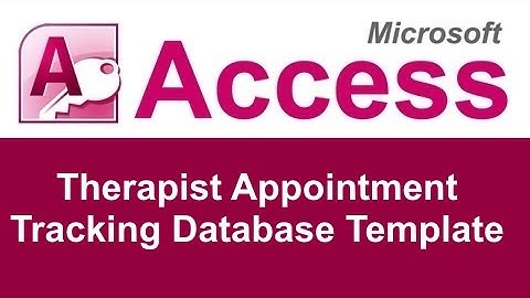 Microsoft Access Therapist Appointment Tracking Database Template