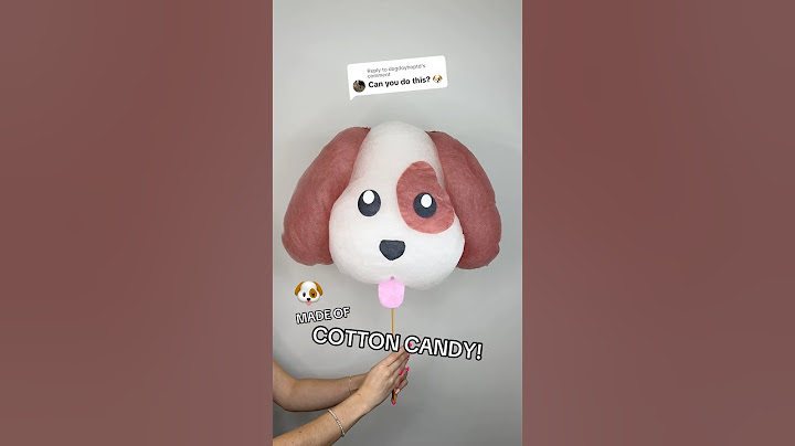 DOG FACE EMOJI MADE OF COTTON CANDY!