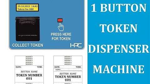 HPC 1 BUTTON TOKEN DISPENSER MACHINE MODEL: HPC 21