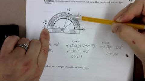 Geometry CP - Unit 1 Lesson 4 - Exploring Angles