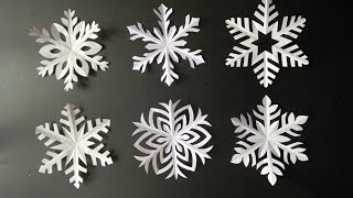 How To Make A Paper Snowflake 6 Different Snowflake Designs Diy Snowflake Cutting