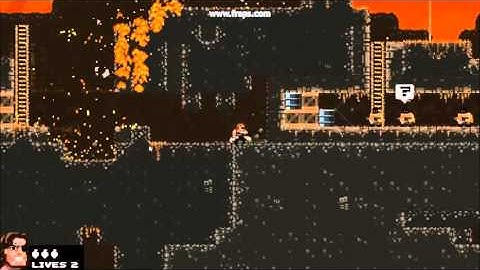 Some of the Broforce final boss battle.