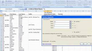 Excel 2007 - Concatenate and freezing rows