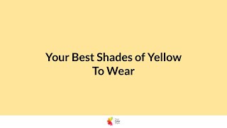 Your Best Shades of Yellow To Wear screenshot 3