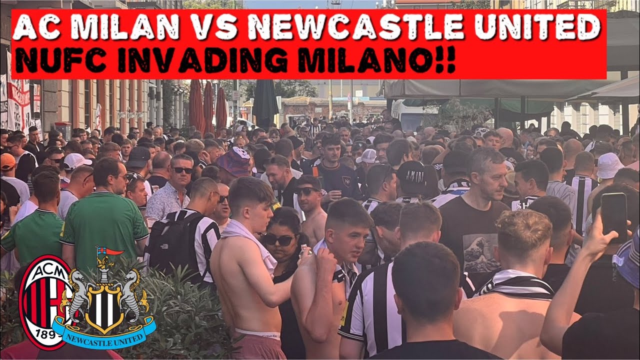 VÍDEOS: adeptos do Newcastle transformam Milão num parque de