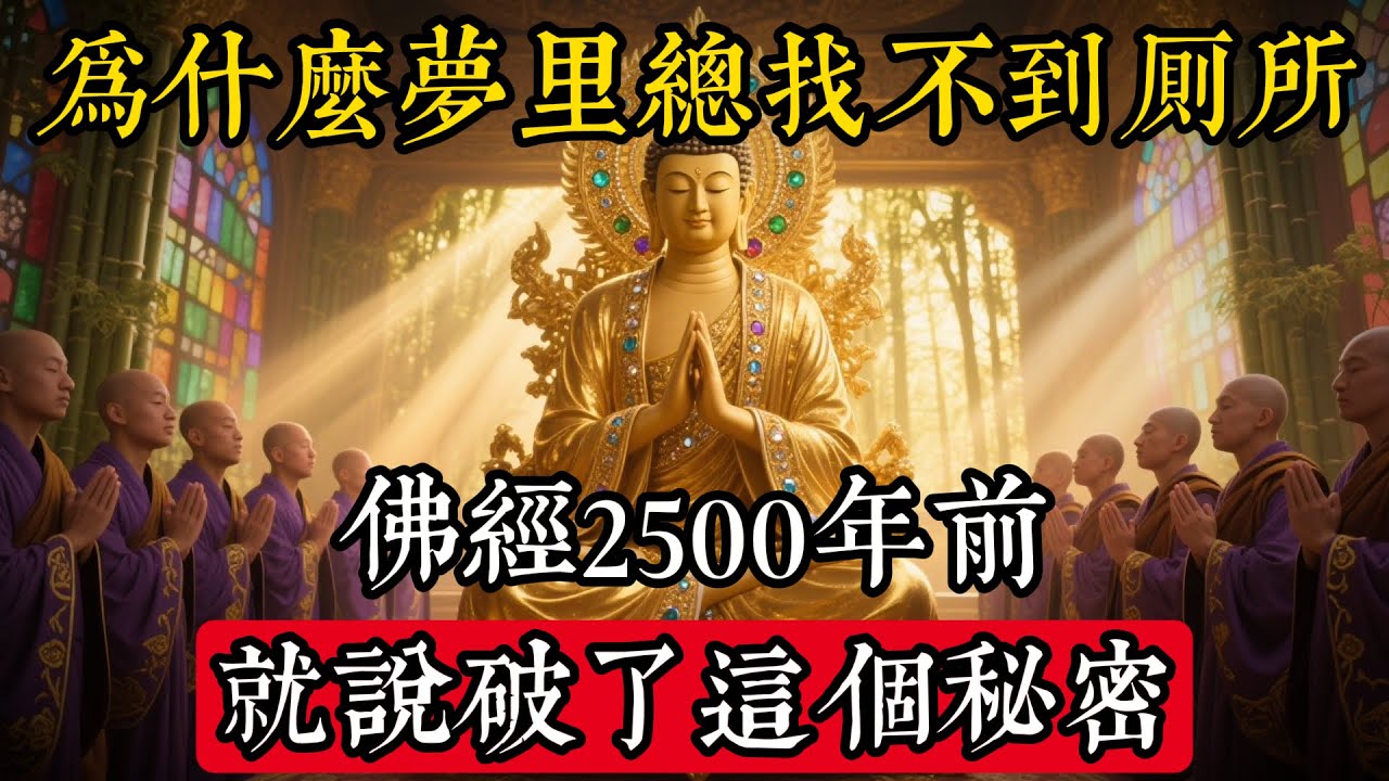 為什麼夢裡總是找不到廁所？佛經2500年前就說破了這個秘密#佛學 #禪宗 #佛教哲學 #佛教經典