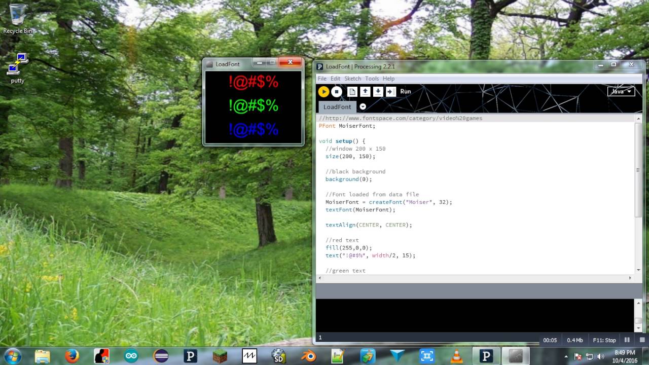 Load Custom Font in Processing API for Java