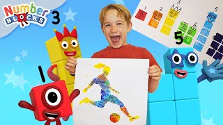 sporty stampolines art make for kids crafts for kids learn to count 123 numberblocks