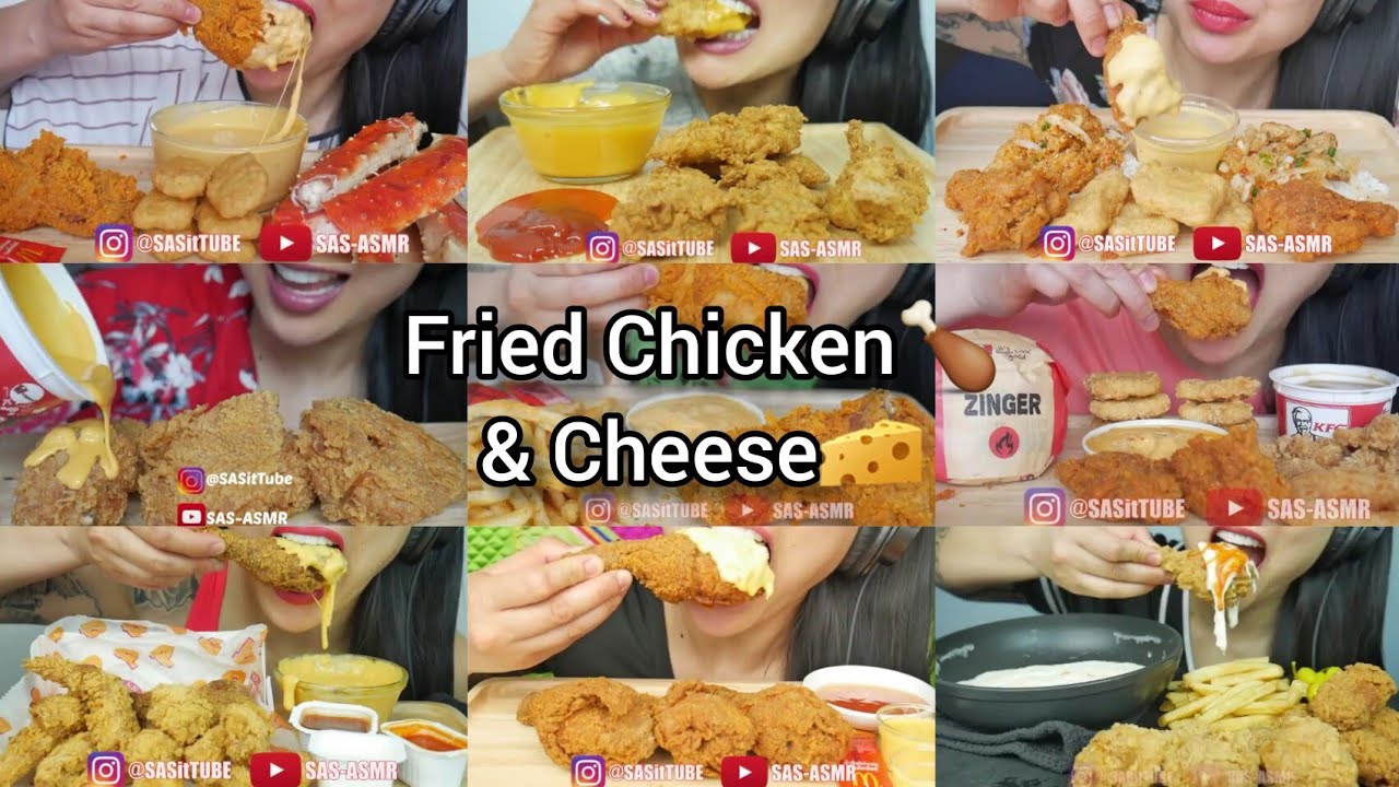 ASMR Fried Chicken & Cheese😍🍗🧀 SAS-ASMR❤ Compilation Mukbang Video