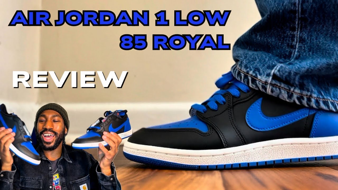 AIR JORDAN 1 LOW 85 ROYAL REVIEW ON FOOT + LACE SWAP WHY THESE ARE PERFECT!