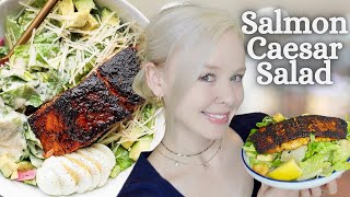 Blackened Salmon & Caesar Salad | Cook & Eat With Me