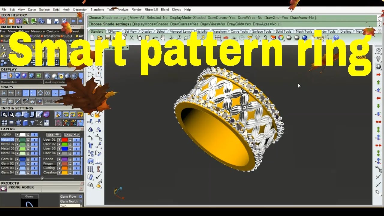 Matrix Smart Pattern Design Smart pattern work ring gemvision matrix9-jewellery cad design-rhino5 ...