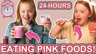 I Tried Only Eating Pink Food For 24 Hours *One Color of Food 24 Hours Challenge | Ruby Rose UK