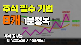 주식할때 꼭 필요한 중요기법 8개 초간단 정리! 주식하기 전 기법 공부는 이 강의만 보세요! / 1분주식