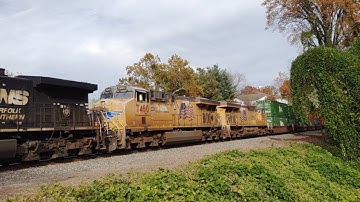 NS 25A with two UP engines trailing in Charlottesville Virginia