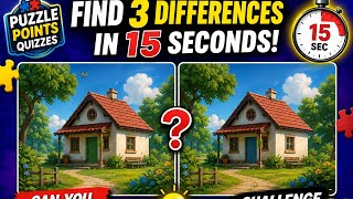 🔍 Find 3 Differences in 15 Seconds | Puzzle Challenge #1 🧩