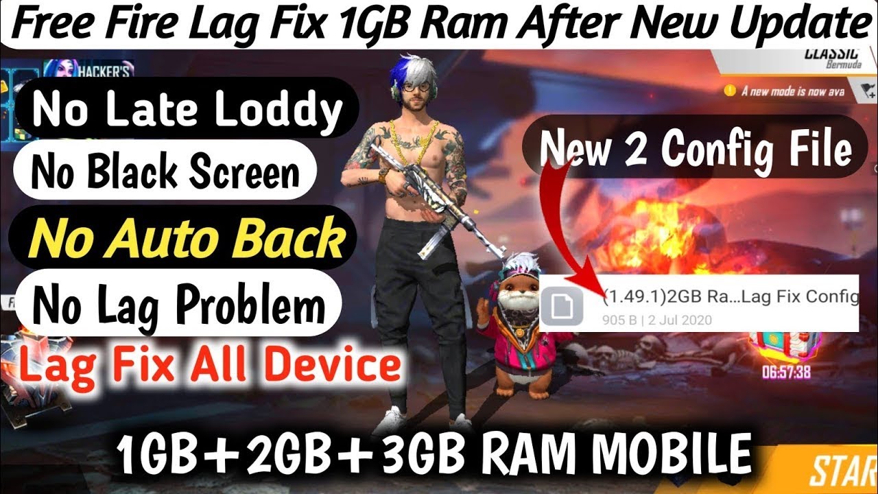 || FREE FIRE AUTO BACK FIX / LAG FIX / LATE LOBBY FIX / NO OVERHEATING OF PHONES / 1 GB + 2GB RAM ||