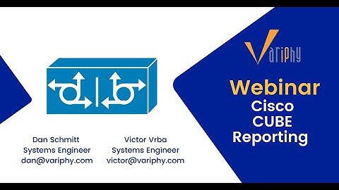 Webinar: Cisco CUBE Reporting