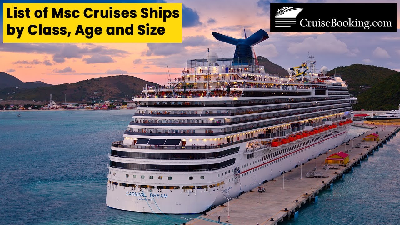 List of Msc Cruises Ships by Class, Age and Size | CruiseBooking.com