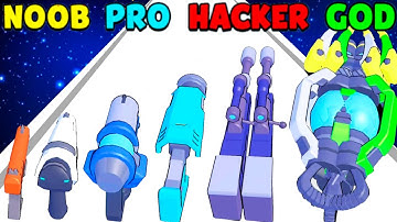 NOOB vs PRO vs HACKER vs GOD in Gun Run 3D