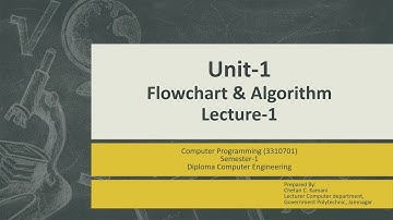 Lecture-1-Flowchart and Algorithm-Unit-1|BCP|GTU|Basic Computer Programming|4310702