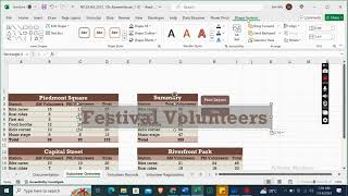 New Perspectives Excel 2019 | Module 12: SAM Project 1b Piedmont Riverfront Festival screenshot 1