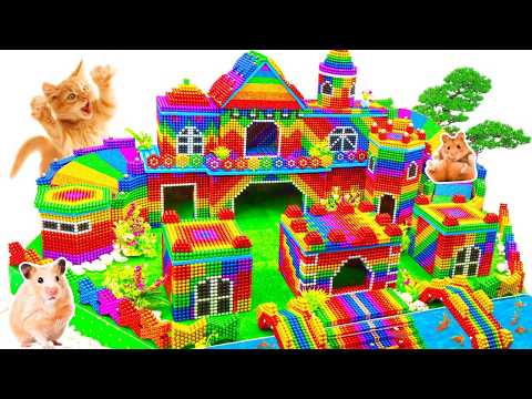 DIY - How To Build Amazing Castle for Python and Snake From Magnetic Balls ( Satisfying )