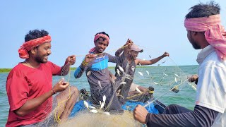 আজ মাতলা নদীতে খয়রা জাল দিয়ে ঝাকে ঝাকে খয়রা মাছ পেলাম@SundarbanNaturalVlog-kp1ww