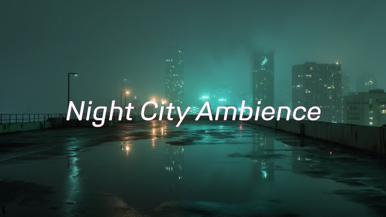 Атмосферная музыка дождливой городской ночи для полного городского расслабления, сна и медитации.