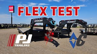 FLEX TEST! PJ VS Diamond C Trailers Hotshot Comparison