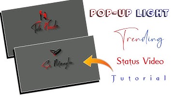 HOW TO MAKE POP-UP LIGHT TEXT STATUS VIDEO | @EditorLucky7 | TECHNICALMAHATMA