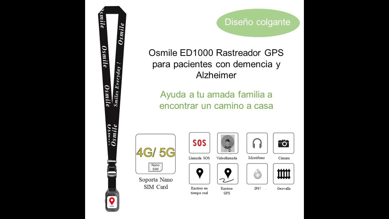 Reloj portátil Osmile ED1000 GPS Tracker para demencia y Alzheimer  (retráctil 45 cm) (JC)