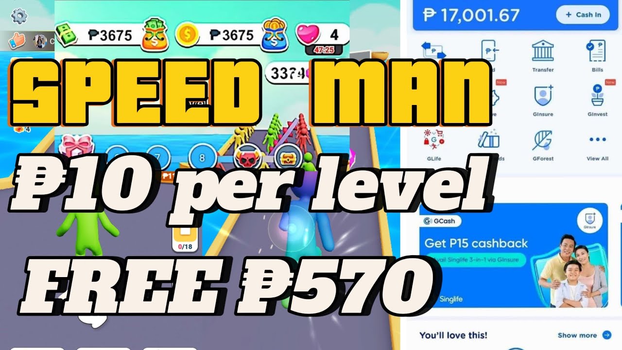 ₱10 per level • Speed Man • NEW RELEASE EARNING APPLICATION 2025 • with ...
