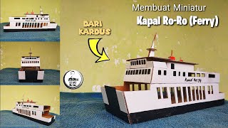 Making a Miniature Ferry Ship from Cardboard | RoRo Ship