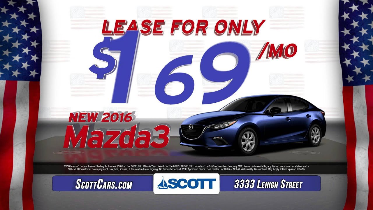 Scott Mazda Allentown, PA 2016 Mazda3 Lease Specials YouTube