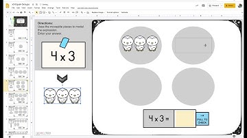 Digital Math Centers - Multiplication Equal Groups using Google Slides
