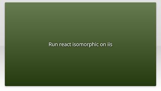 Run react isomorphic on iis