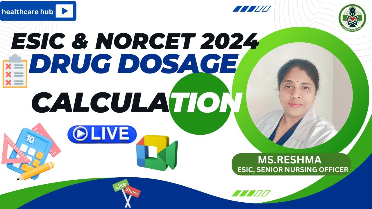 Drug Dose calculation & iv fluid dosage calculation #esicnursingexam ...