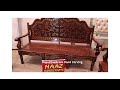 Wooden 5 Seater Sofa Set for Living Room and Bedroom Made by Rosewood Hand Brass Carving Work