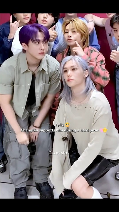 Stray Kids Hard pose for Felix 🥹 Binnie helps him 🫶 #straykids #felix #skz #changbin
