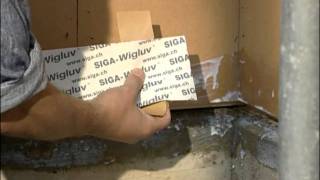 SIGA Wigluv 100 & 150 und Dockskin - Sockelanschluss winddicht verkleben
