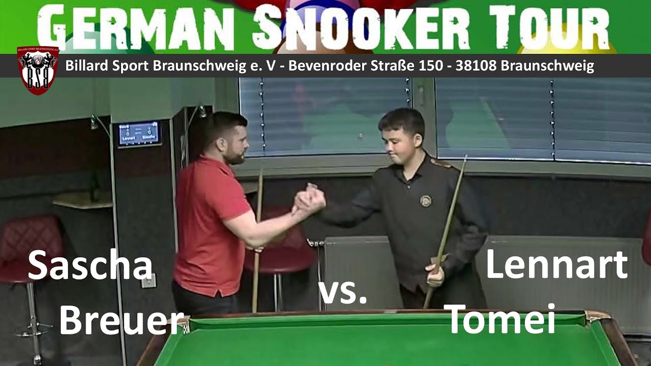 German Snooker Tour 04/2023 - 1/4-Finale - Sascha Breuer vs